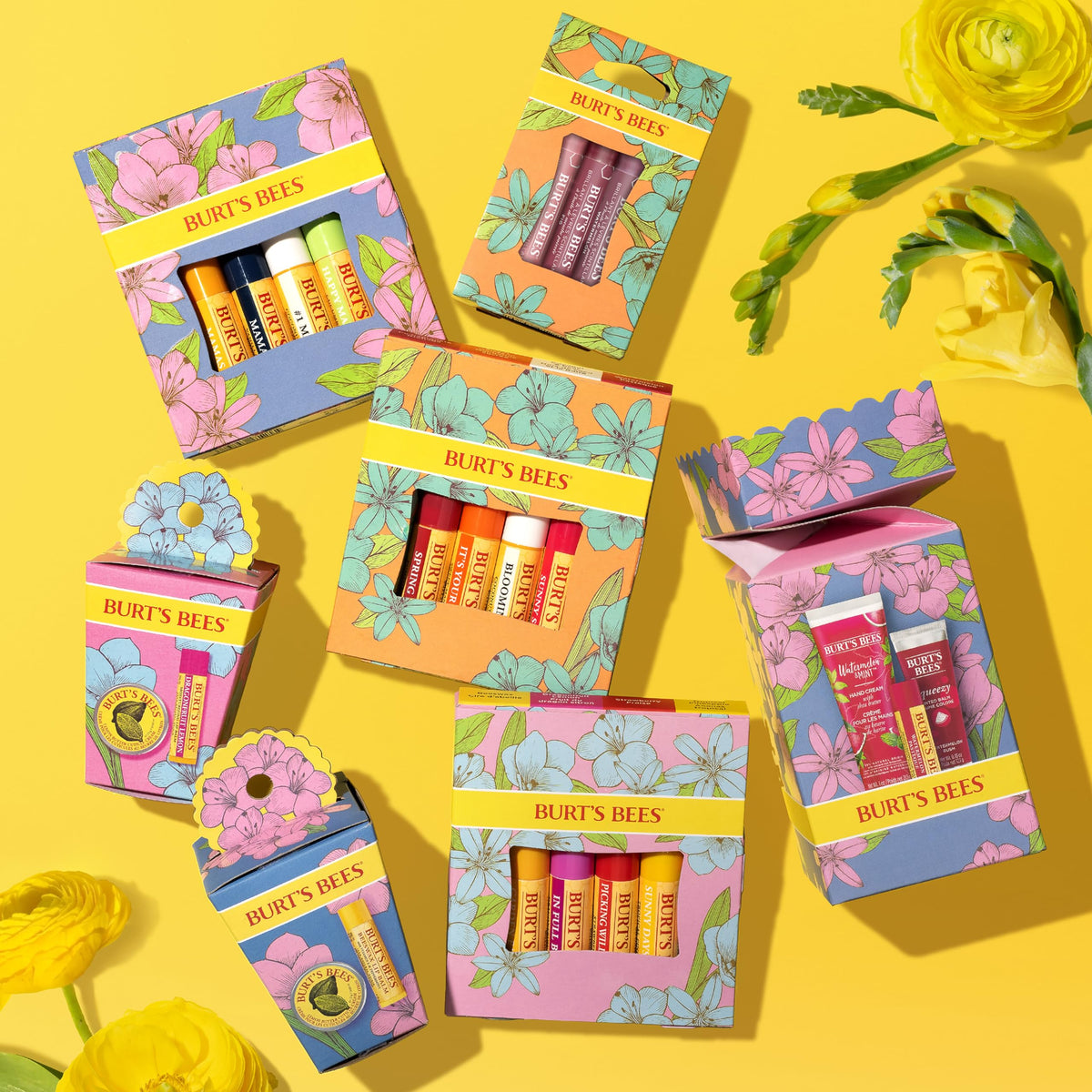 Burt's Bees Tropical Pineapple tube held in hand for size and travel convenience
