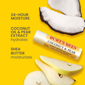 Burt's Bees tube close-up texture showing smooth balm surface for easy glide