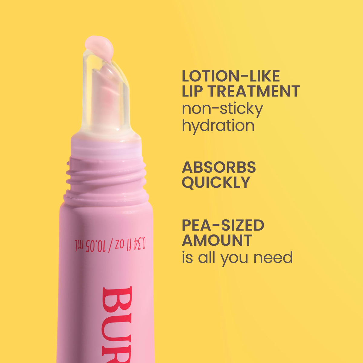 Burt's Bees tube in hand for size and travel-friendly convenience