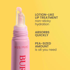 Burt's Bees tube in hand for size and travel-friendly convenience