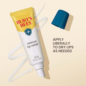 Burt's Bees tube held in hand to show compact everyday portability