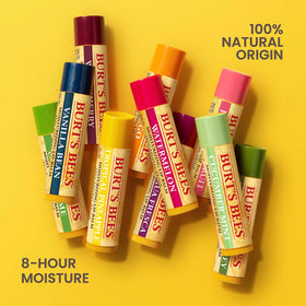 Burt's Bees tube open with cap detail for twist-up convenience benefit