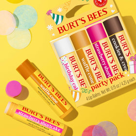 Burt's Bees Waffle Cone tube close-up highlighting natural ingredients and glide