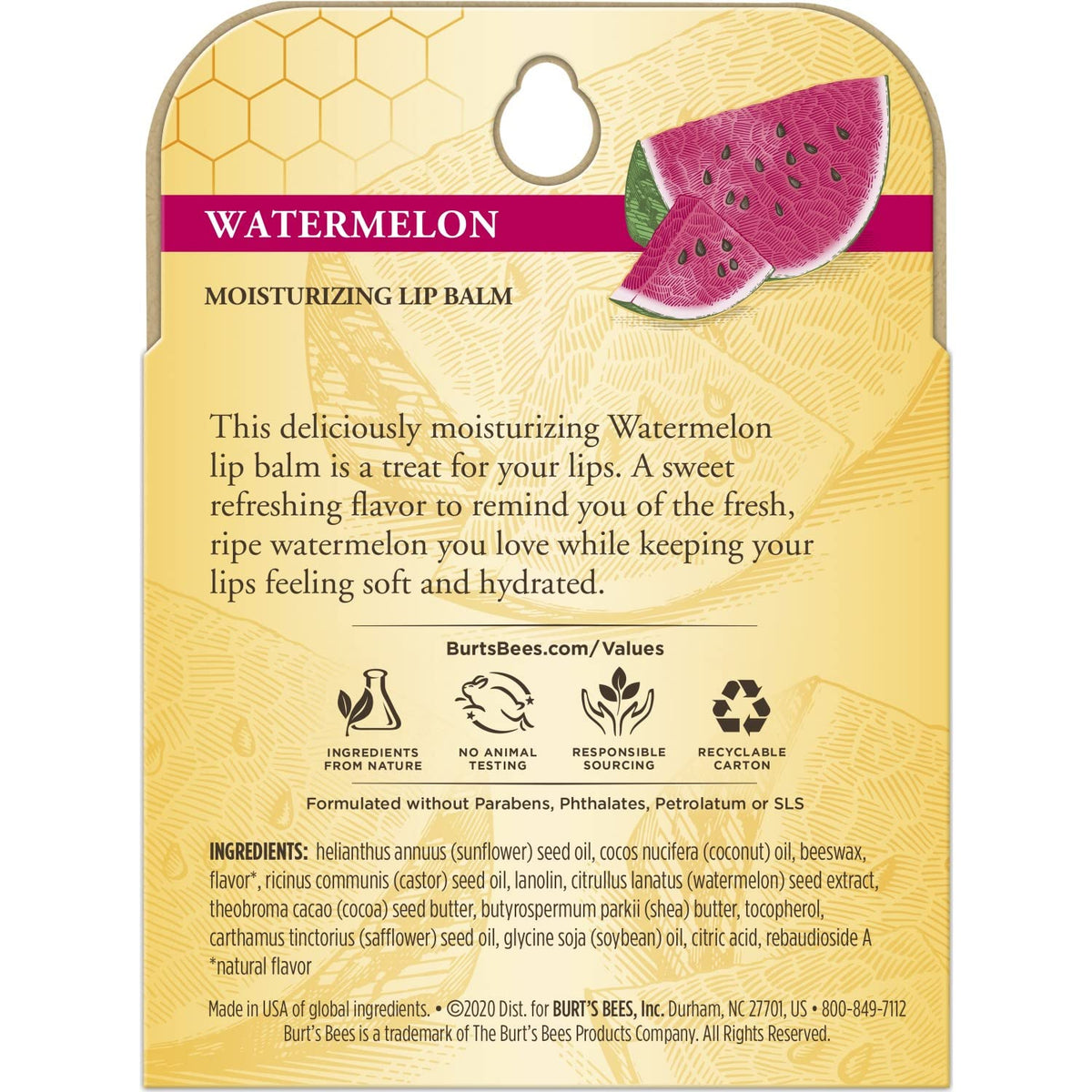 Burt's Bees in outdoor lifestyle scene showing on-the-go hydration for active days