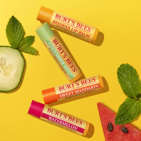 Burt's Bees watermelon tube conveying a fruity, uplifting moisture boost