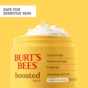 Burt's Bees jar on bathroom counter showing daily routine convenience