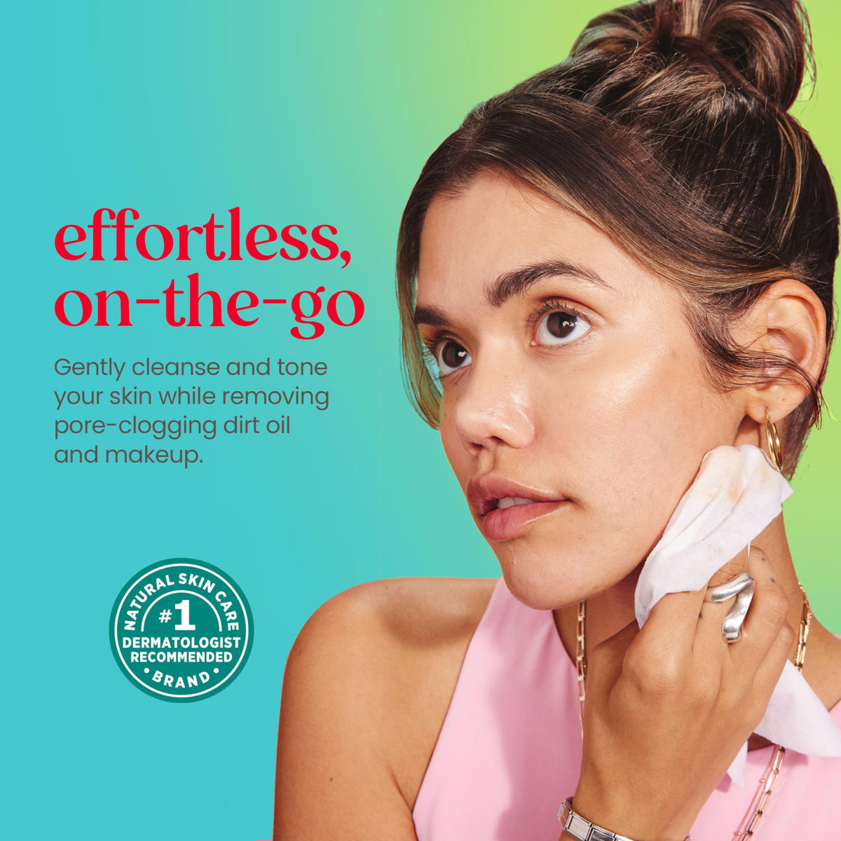 Burt's Bees wipe in use removing makeup quickly and cleansing skin