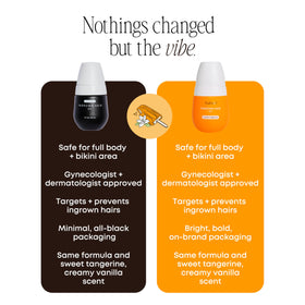 Bushbalm bottle on bathroom shelf, natural vanilla tangerine scent uplift