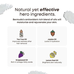 Bushbalm Bermuda used on bikini line to help prevent ingrown hairs and smooth skin