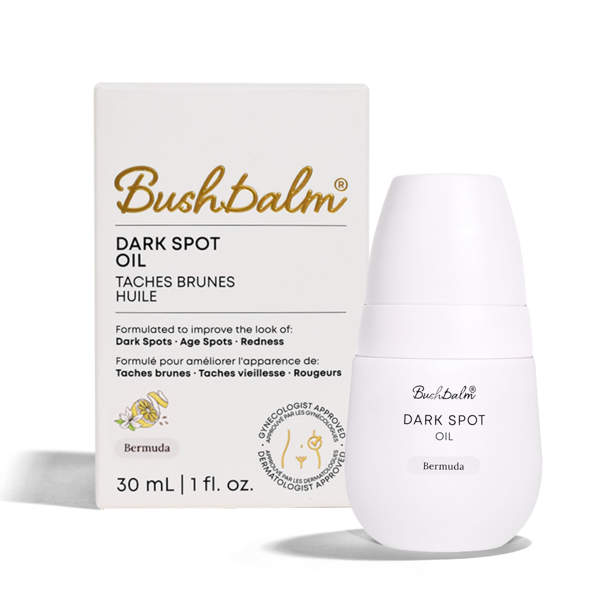 bushbalm bottle front view showing clean packaging and travel-friendly size benefit