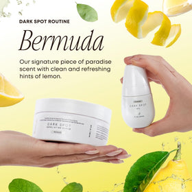 Bushbalm Bermuda jar next to a hand for scale showing 236 ml supply