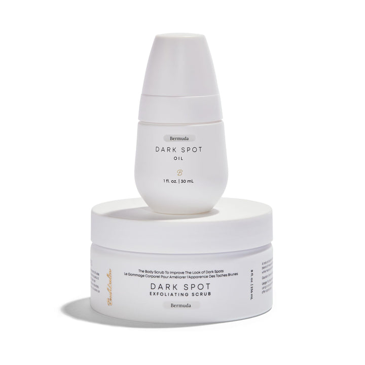 Bushbalm front packaging showing both Bermuda scrub and ingrown oil for easy routine