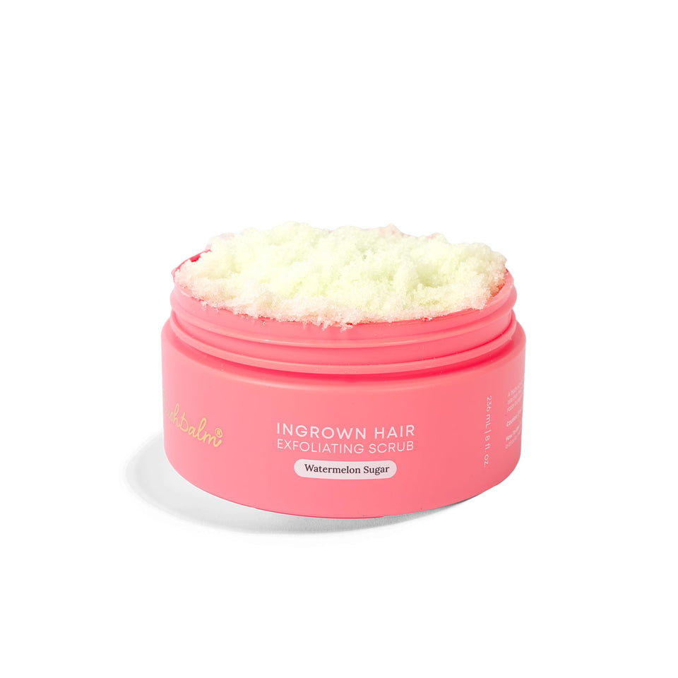 Bushbalm front packaging showing watermelon sugar scrub and clear benefit