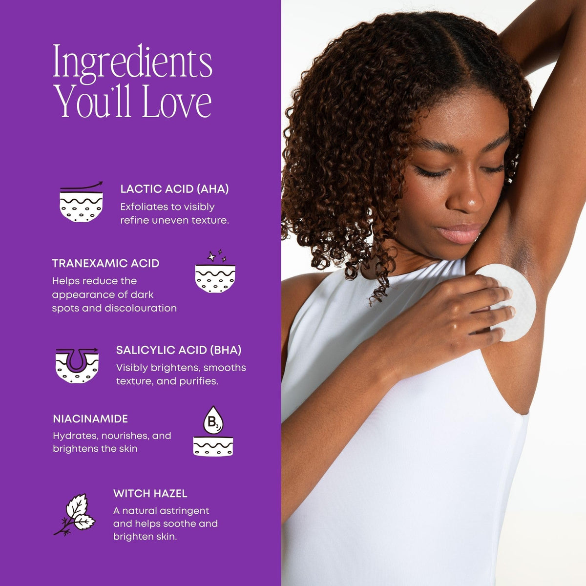 Bushbalm pads on bathroom vanity conveying daily routine