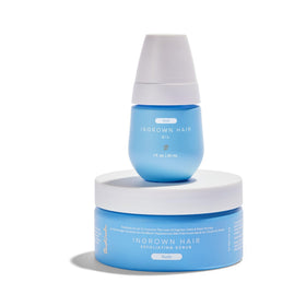 Bushbalm front packaging showing Nude scrub and oil, highlighting routine convenience