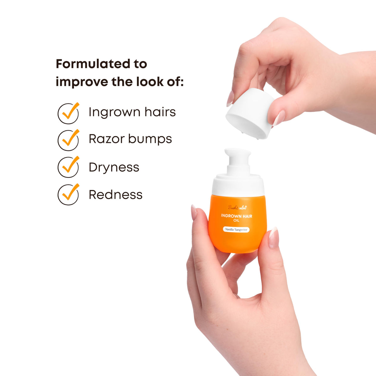 Bushbalm dropper releasing oil, precise application and minimal waste