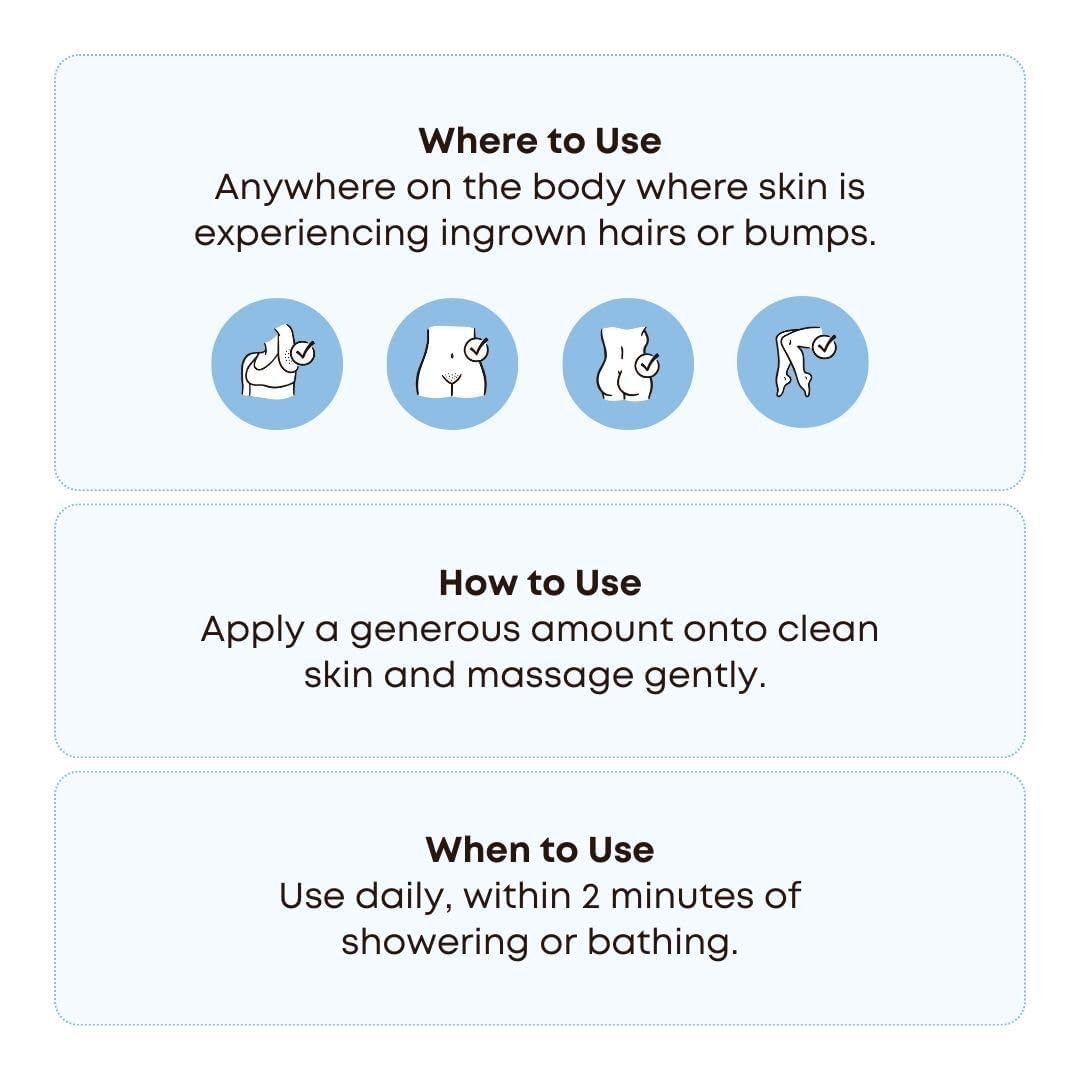 Bushbalm oil being applied after shower illustrating quick post-shower absorption
