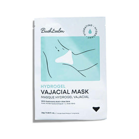 Bushbalm triangle mask front packaging showing product and benefit of targeted cooling