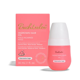 Bushbalm bottle front packaging showing Watermelon Sugar scent and benefit