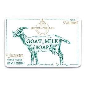 Buster & Bella's front packaging 9oz bar showing label and clean design benefits longevity