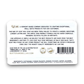 Buster & Bella's close-up goat milk texture highlighting creamy lather and gentle feel