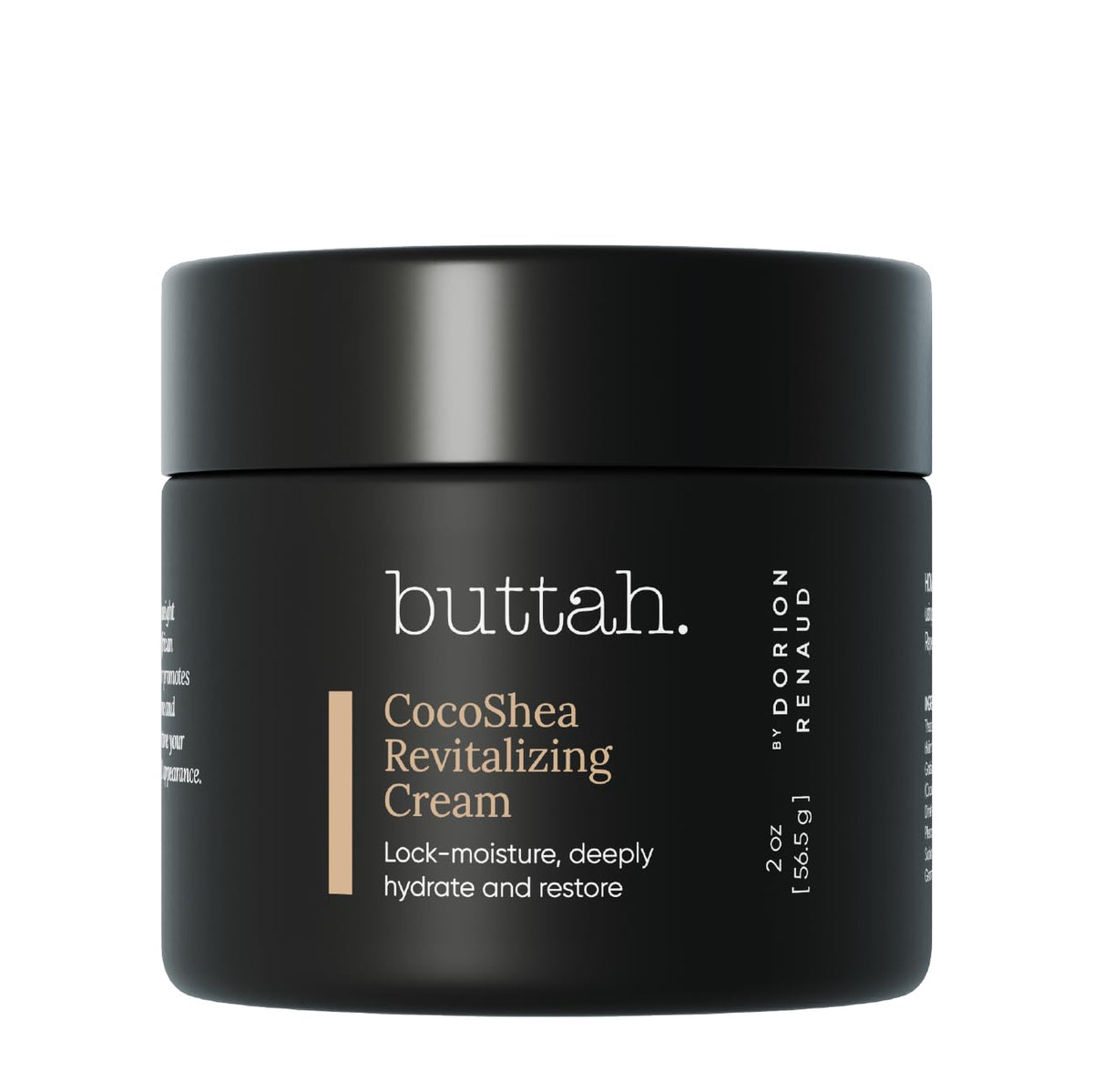 buttah jar front view showing packaging and nourishing moisturizer benefit