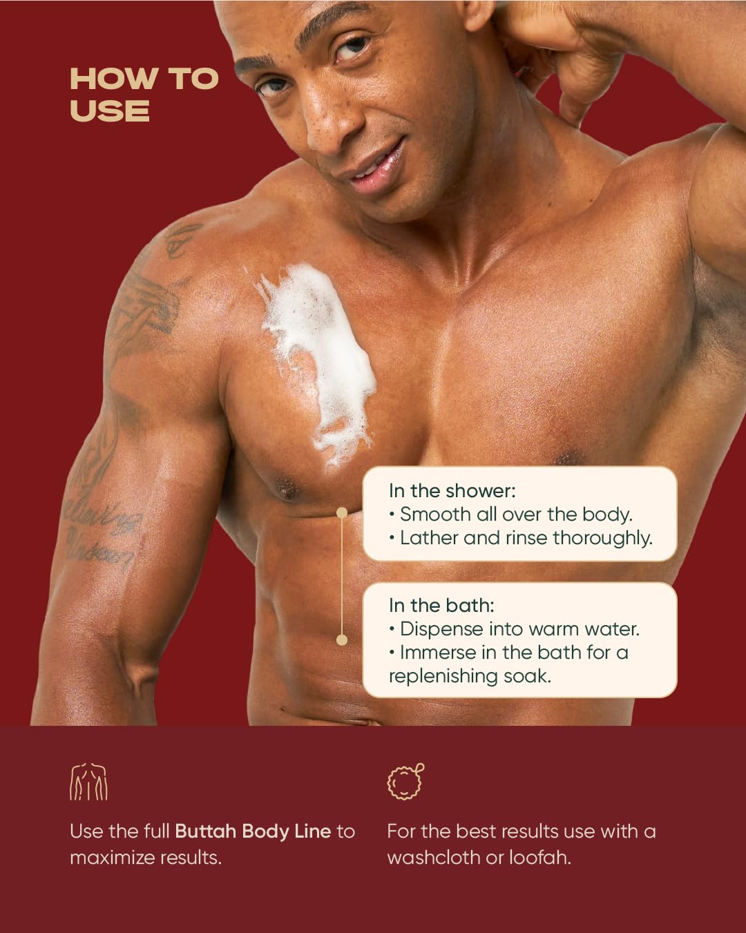 buttah bottle in shower demonstrating daily cleansing benefit