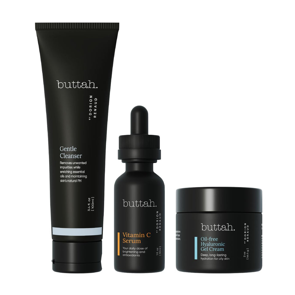 buttah. front packaging showing 2oz hyaluronic gel cream with clean design and hydration benefit