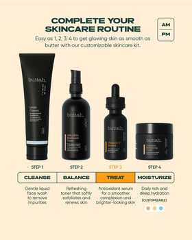 buttah product on bathroom shelf lifestyle shot illustrating daily routine benefit