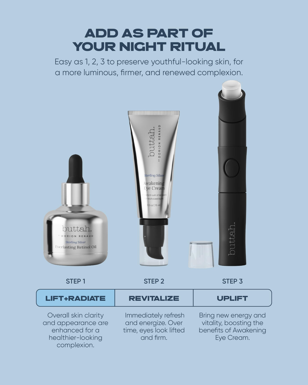 buttah. product label highlighting ingredients and formulation benefits