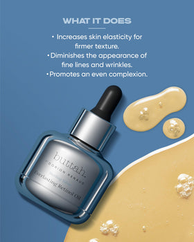 buttah. oil droplet on hand demonstrating easy absorption and hydration