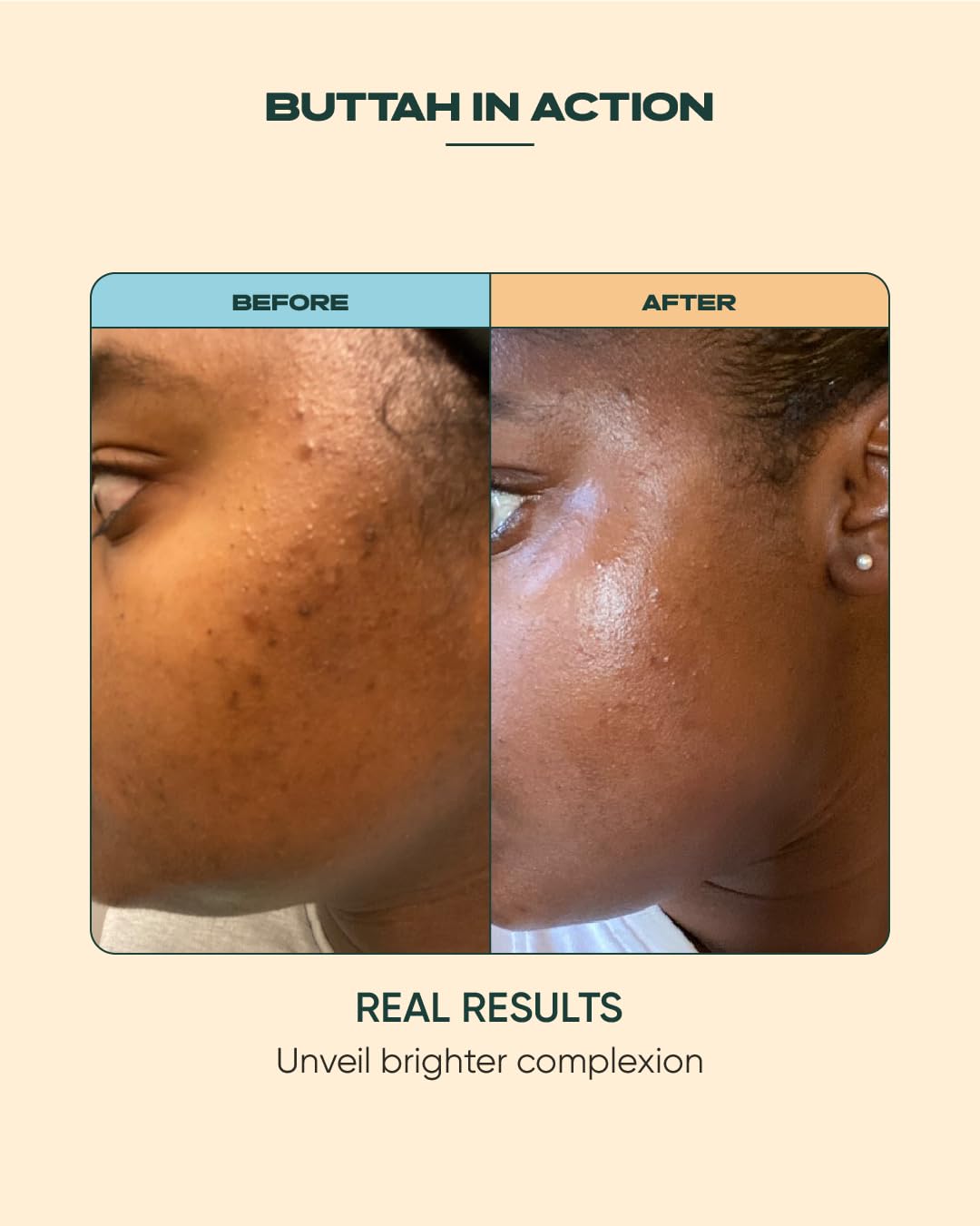 buttah serum being applied to cheek demonstrating layering under moisturizer