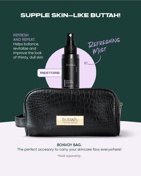 buttah. by Dorion Renaud bottle in hand showing scale and travel-friendly convenience