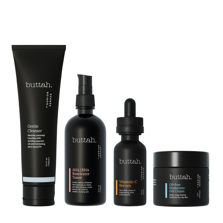 buttah Supreme Kit front packaging showing full four-piece set, ideal starter routine