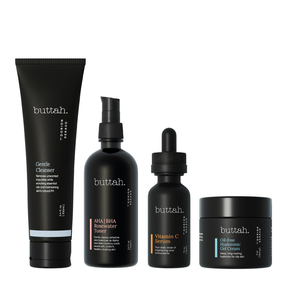 buttah Supreme Kit front packaging showing full four-piece set, ideal starter routine