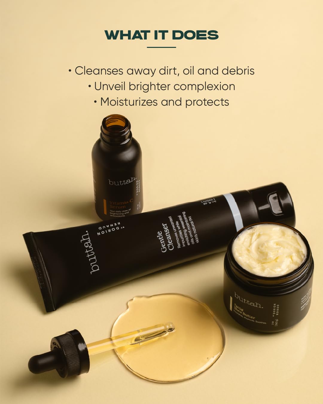 buttah 15% vitamin C serum dropper dispensing brightening formula