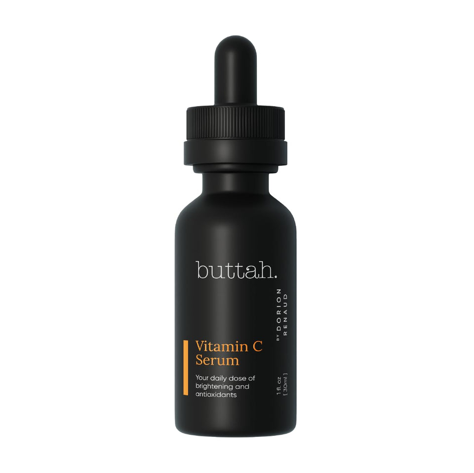 buttah bottle front view showing product and brightening benefits