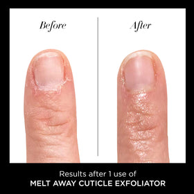 butter LONDON before and after cuticle edge for neater nails