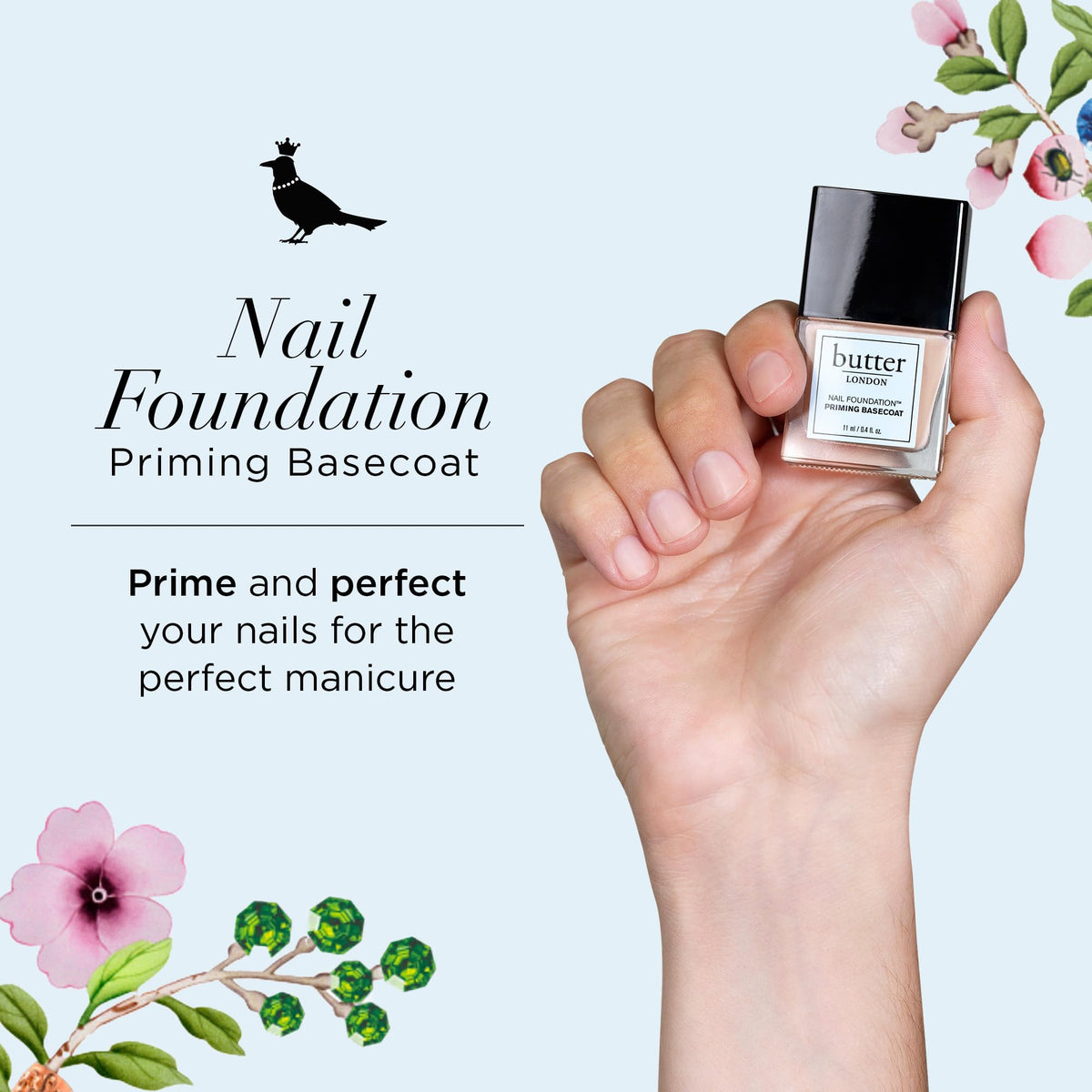 butter LONDON brush with a nude matte stroke, demonstrates even application benefit