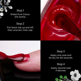 butter LONDON angled bottle of Bubbly Rose highlighting gel-like shimmer and shine