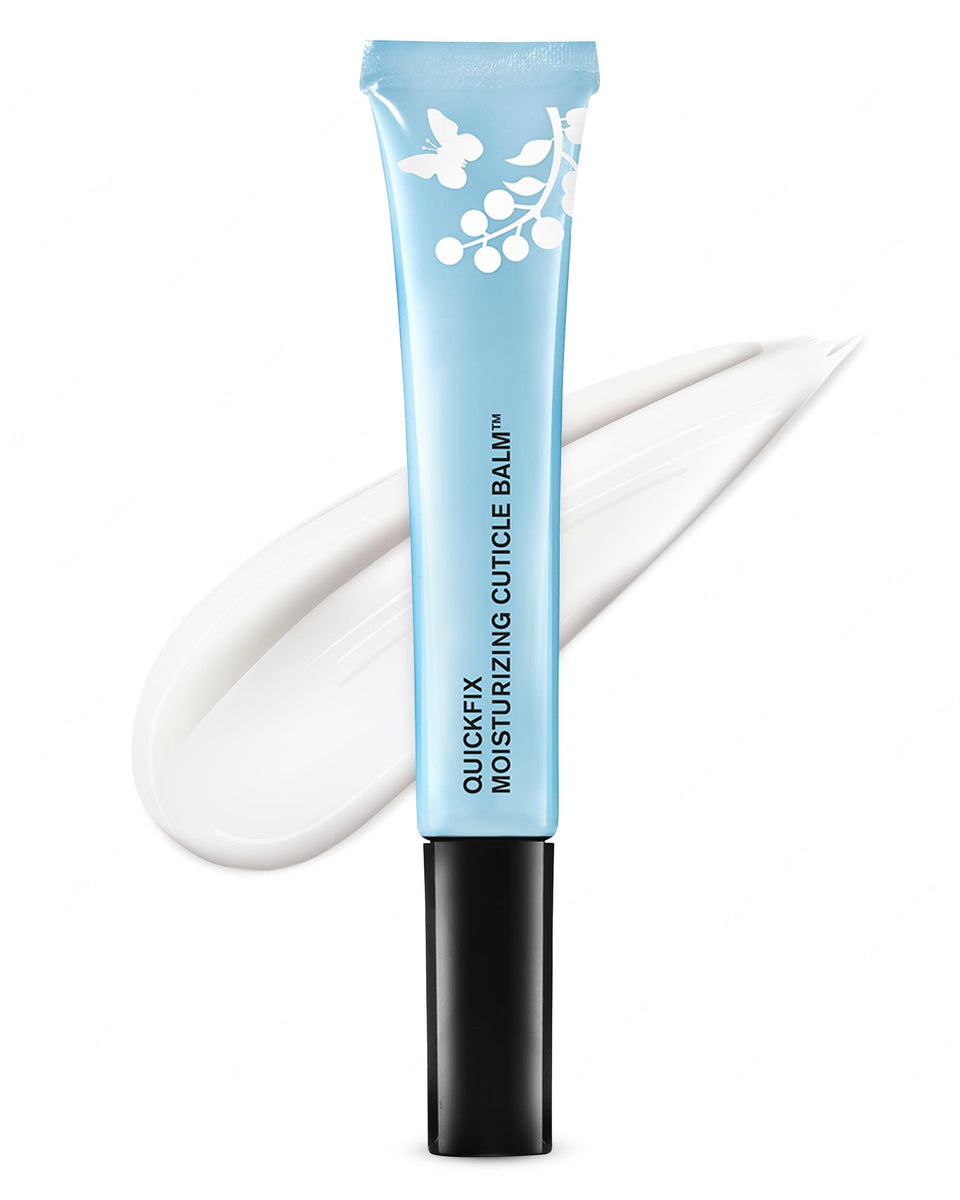 butter LONDON cuticle balm front packaging shows brand and compact tube, quick hydration
