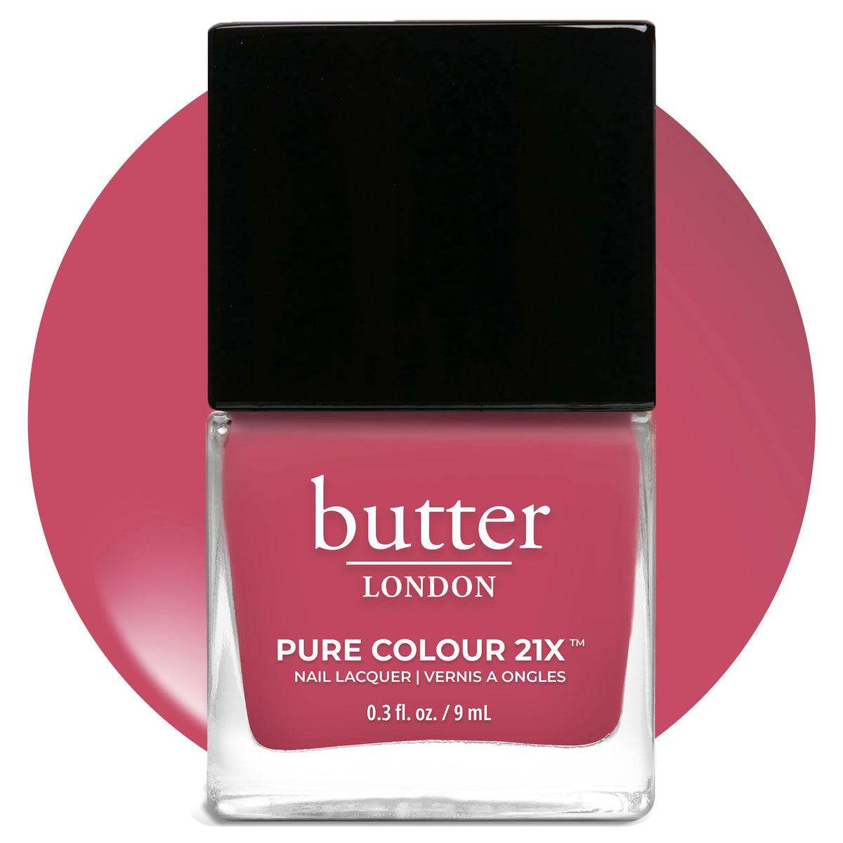 butter LONDON bottle front view showing Dearie Me gloss and shade benefits