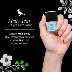 butter LONDON liquid drop on cuticle demonstrating quick absorption