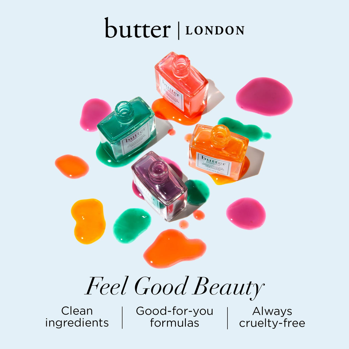 butter LONDON lifestyle handshot in street setting showcasing polished nails