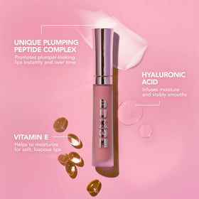 BUXOM texture pool showing creamy gloss consistency and smooth spreadability