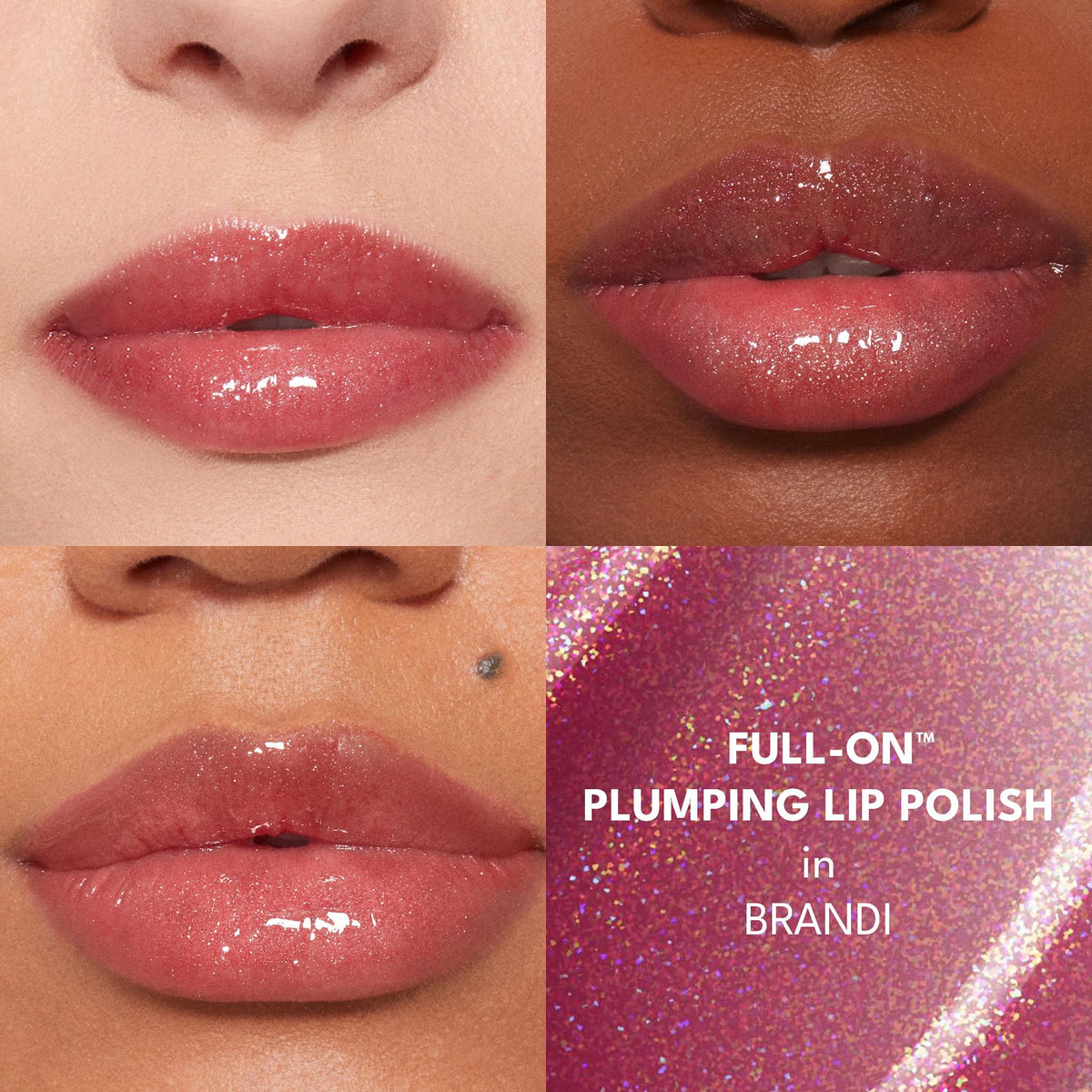 BUXOM Brandi swatch on skin revealing shimmer and true color payoff