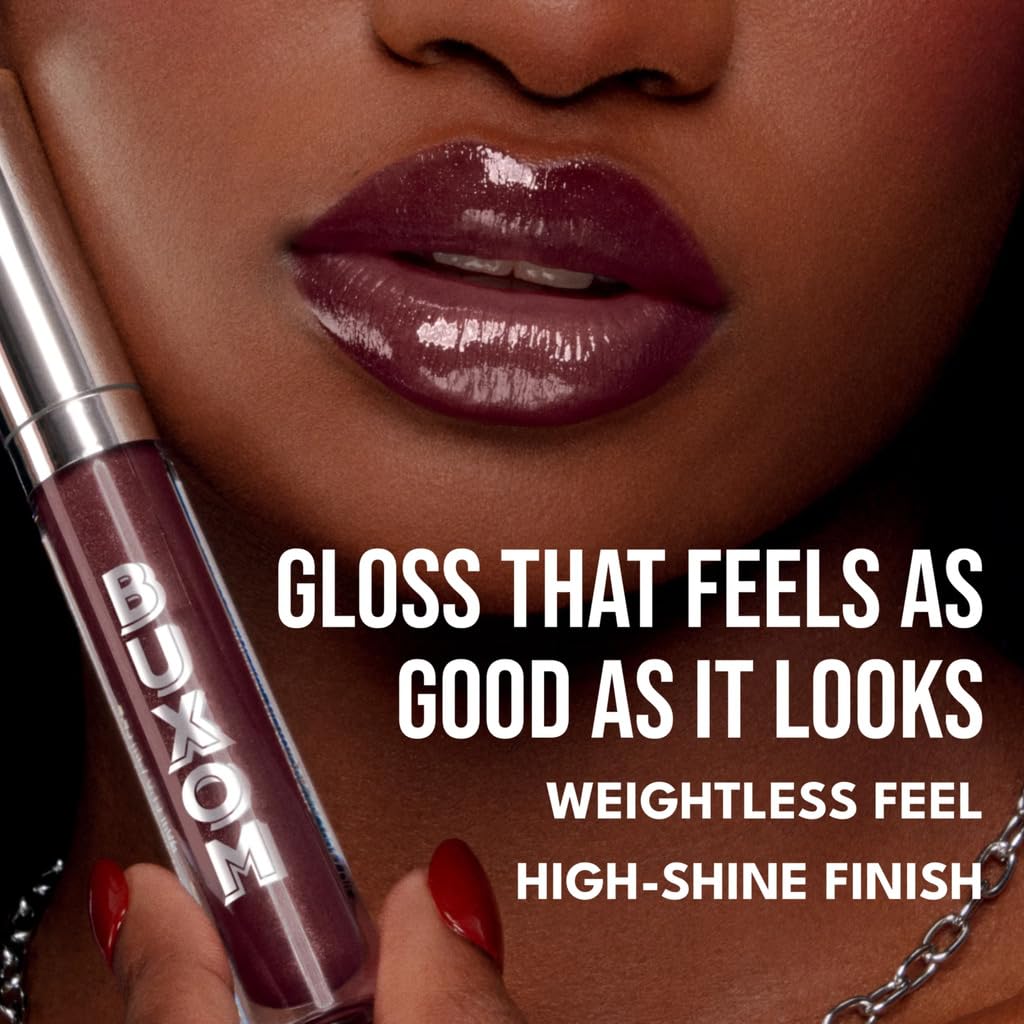 BUXOM Dominique texture gloss detail highlighting lightweight non-sticky shine