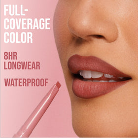 BUXOM lip application showing natural fuller-looking finish