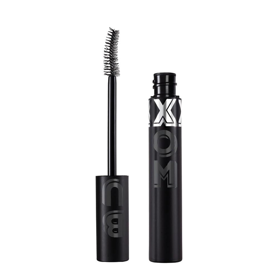 Buxom full-size mascara tube front view showing sleek packaging and bold color