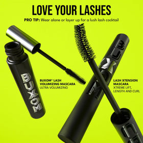 Buxom removal demo with warm water showing gentle tubed mascara removal